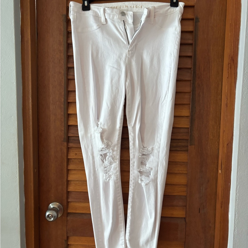 American Eagle Outfitters High Rise White Jeans